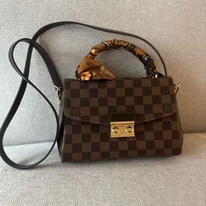 Louis Vuitton Damier Ebene  Croisette Bag - no removable tassel, bandeau